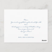 Delphine en baby Moederdag, Happy Moederdag Briefkaart (Achterkant)