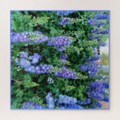 Delphinium Beauful Blue Flowers Jigzaag Puzzle Legpuzzel (Horizontaal)