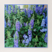 Delphinium Beauful Blue Flowers Jigzaag Puzzle Legpuzzel (Verticaal)