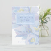 Delphinium Blue Wedding  Kaart (Staand voorkant)
