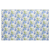 Delphinium botanische kunst blauwe groene witte st stof (Fat Quarter)