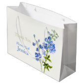 Delphinium bruiloft blauwe bloem meisje gunst cade large cadeautasje (Achterkant Gekanteld)