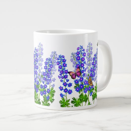Delphinium Butterfly Garden Jumbo Mok (Voorkant rechts)