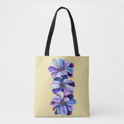 Delphinium Flowers Casual grafische Mode Tote Bag (Voorkant)