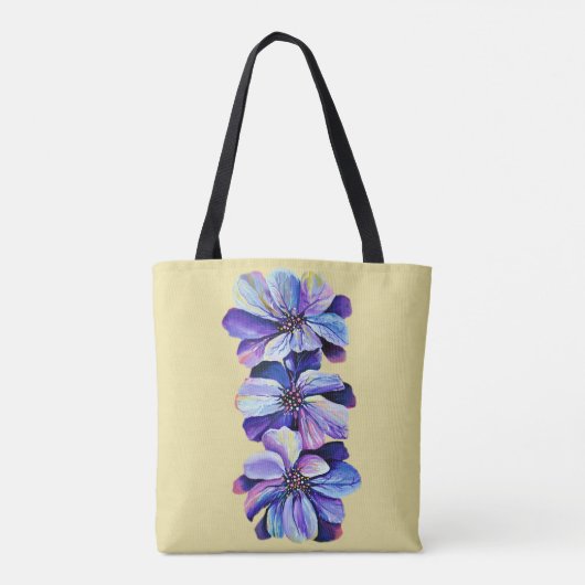 Delphinium Flowers Casual grafische Mode Tote Bag (Achterkant)