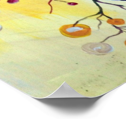 Delphinium Flowers, Waterverf schilderen Poster (Hoek)