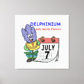 Delphinium - Geboortebloem voor juli Canvas Afdruk (Voorkant)