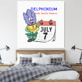 Delphinium - Geboortebloem voor juli Canvas Afdruk (Insitu (Slaapkamer))