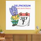 Delphinium - Geboortebloem voor juli Canvas Afdruk (Insitu (Woonkamer))