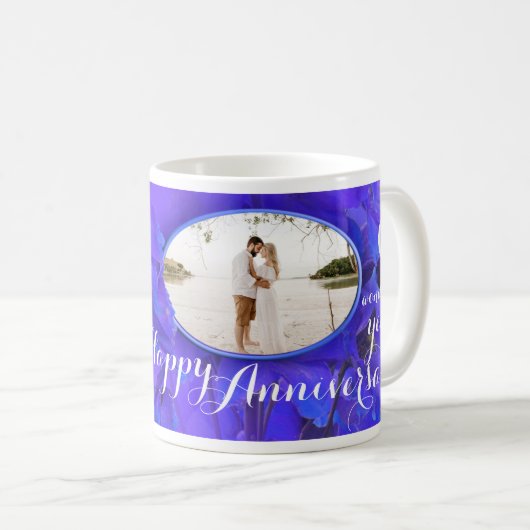 Delphinium Jubileum foto mok (Voorkant rechts)