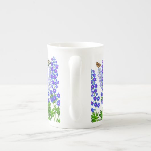 Delphinium Larkspur Butterfly Garden Mok (Achterkant)