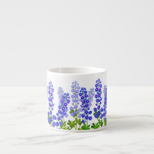 Delphinium Larkspur Flower Garden Espresso Mok (Voorkant)