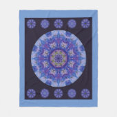 Delphinium mandala fleece deken (Voorkant)