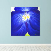 Delphinium - Oorspronkelijk schilderen, omwikkeld  Canvas Afdruk (Insitu (Houten vloer))
