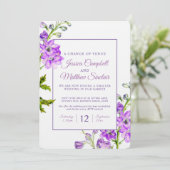 Delphinium paarse bloemen verandering van locatie  kaart (Staand voorkant)