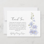 Delphinium | Rouwkaart bedanken  Bedankkaart (Voorkant)
