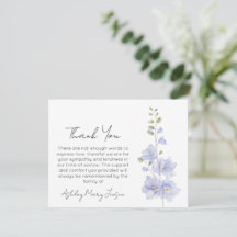 Delphinium | Rouwkaart bedanken