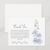 Delphinium | Rouwkaart bedanken  Bedankkaart (Voorkant / Achterkant)