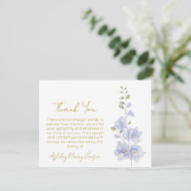 Delphinium | Rouwkaart bedanken