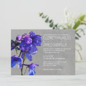 Delphinium Wedding Invitations Kaart (Staand voorkant)