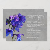 Delphinium Wedding Invitations Kaart (Voorkant / Achterkant)