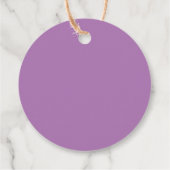 Delphiniumbloemen paarse waterverf bruiloft bedankjes labels (Achterkant)