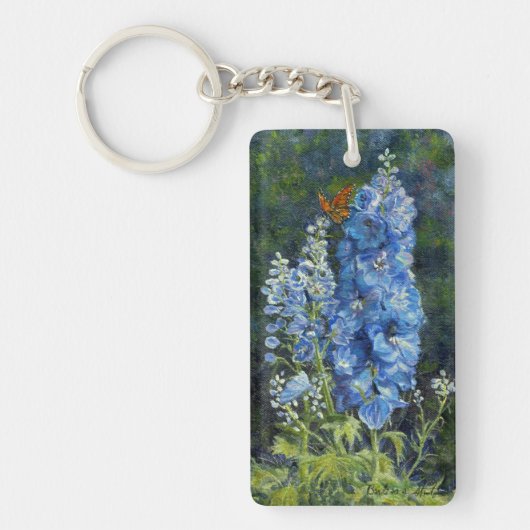 "Delphiniums" Sleutelhanger (Voorkant)