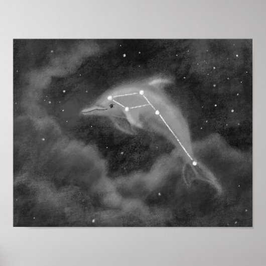 Delphinus Constellation Dolphin Poster (Voorkant)