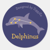 Delphinus de Dolfijn Sterrenbeeld Sticker (Voorkant)