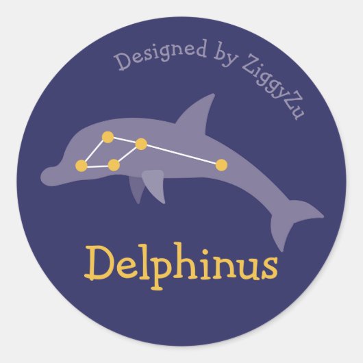Delphinus de Dolfijn Sterrenbeeld Sticker (Voorkant)