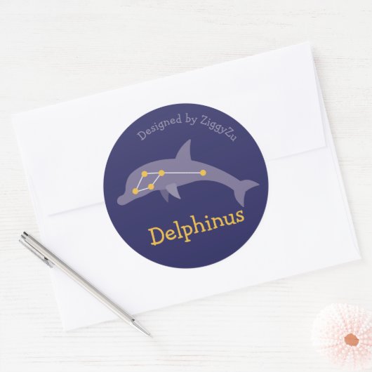 Delphinus de Dolfijn Sterrenbeeld Sticker (Envelop)