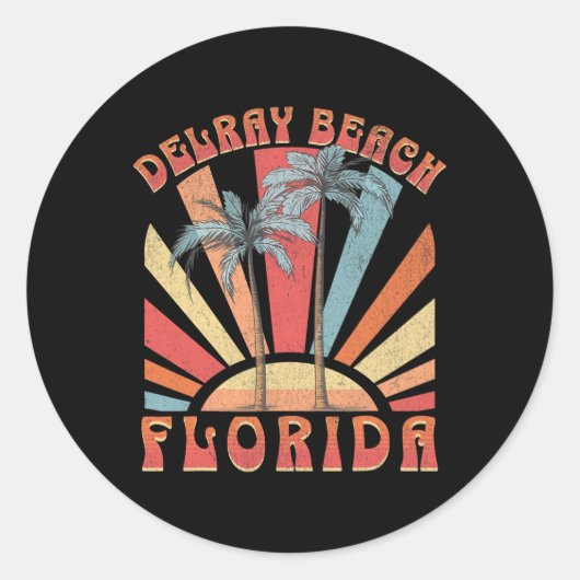 Delray Beach _2 Ronde Sticker (Voorkant)