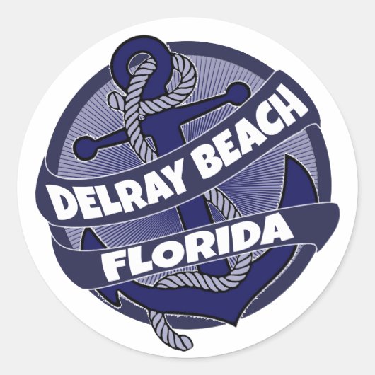Delray Beach Florida anchor swirl stickers (Voorkant)