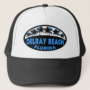 Delray Beach Florida blauwe palmen Trucker Pet
