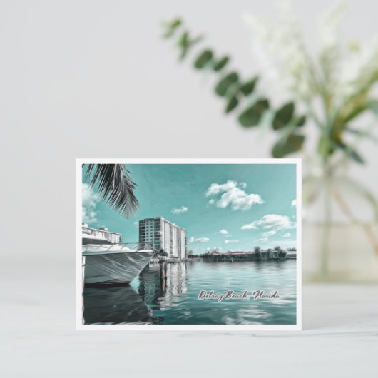 DELRAY BEACH FLORIDA BRIEFKAART (Staand voorkant)