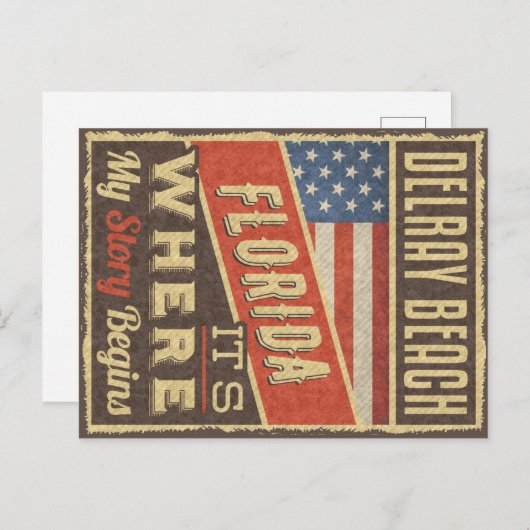 Delray Beach Florida Briefkaart (Voorkant / Achterkant)