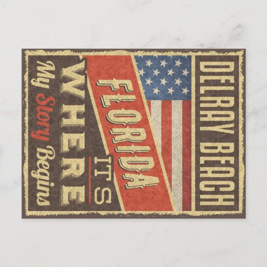 Delray Beach Florida Briefkaart (Voorkant)