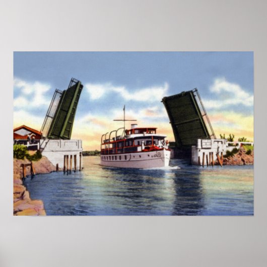 Delray Beach Florida Canal Scene Poster (Voorkant)