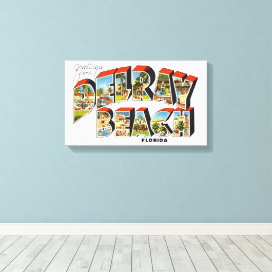 Delray Beach Florida Canvas Afdruk (Insitu (Houten vloer))