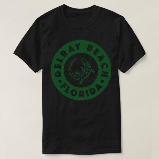 Delray Beach Florida Circle Groen T-shirt (Design voorkant)