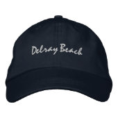 Delray Beach Florida Embroidered Baseball Hat Geborduurde Pet (Voorkant)