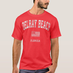 Delray Beach Florida FL  Amerikaanse vlag T-shirt