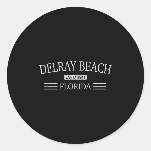 Delray Beach Florida - FL Ronde Sticker (Voorkant)