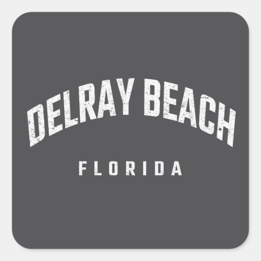 Delray Beach Florida FL Vierkante Sticker (Voorkant)