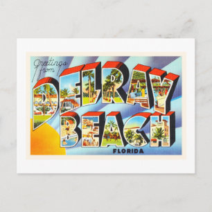 Delray Beach Florida FL Vintage Travel Souvenir Briefkaart