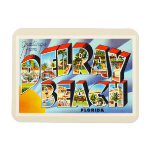 Delray Beach Florida FL Vintage Travel Souvenir Magneet