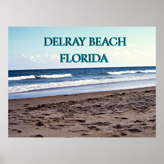 Delray Beach Florida Oceaan Scène Poster (Voorkant)