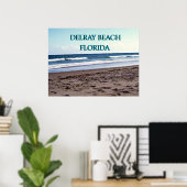 Delray Beach Florida Oceaan Scène Poster (Thuiskantoor)