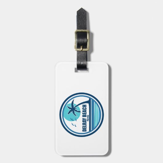 Delray Beach Florida Palm Tree Birds Bagagelabel (Voorkant verticaal)