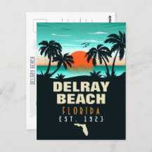 Delray Beach Florida Retro Sunset Souvenirs 60s